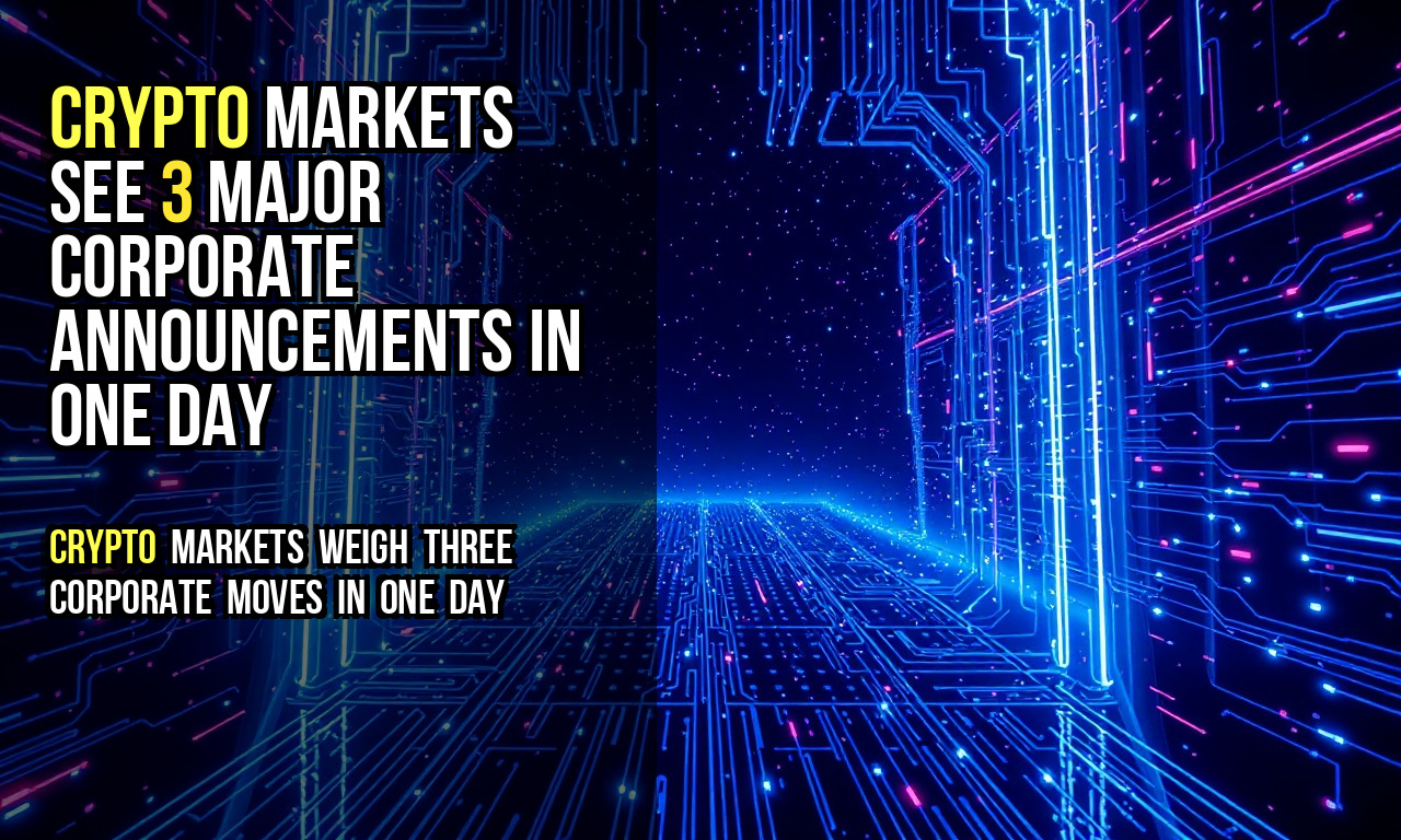 Crypto markets see 3 major corporate announcements in one day