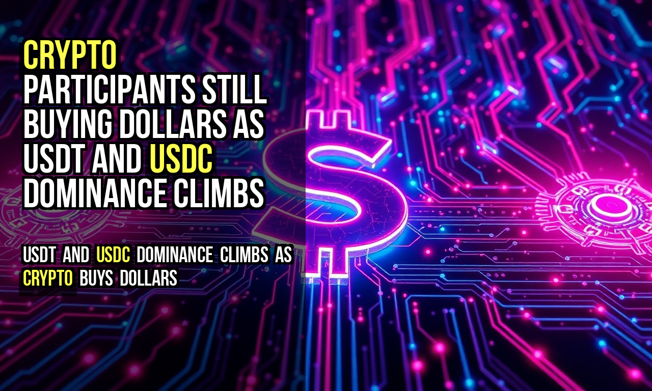 Crypto participants still buying dollars as USDT and USDC dominance climbs