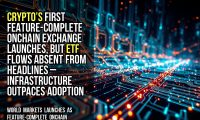 Crypto’s first feature-complete onchain exchange launches, but ETF flows absent from headlines – infrastructure outpaces adoption