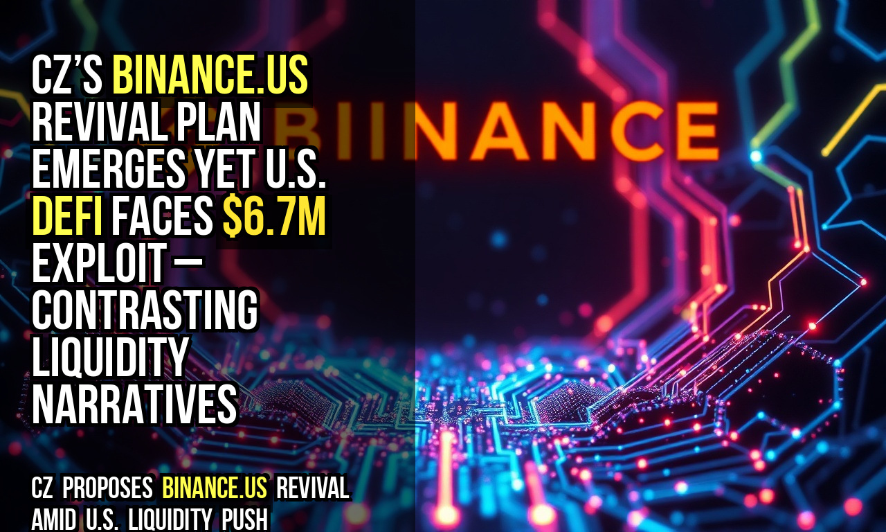 CZ’s Binance.US revival plan emerges yet U.S. DeFi faces $6.7M exploit – contrasting liquidity narratives