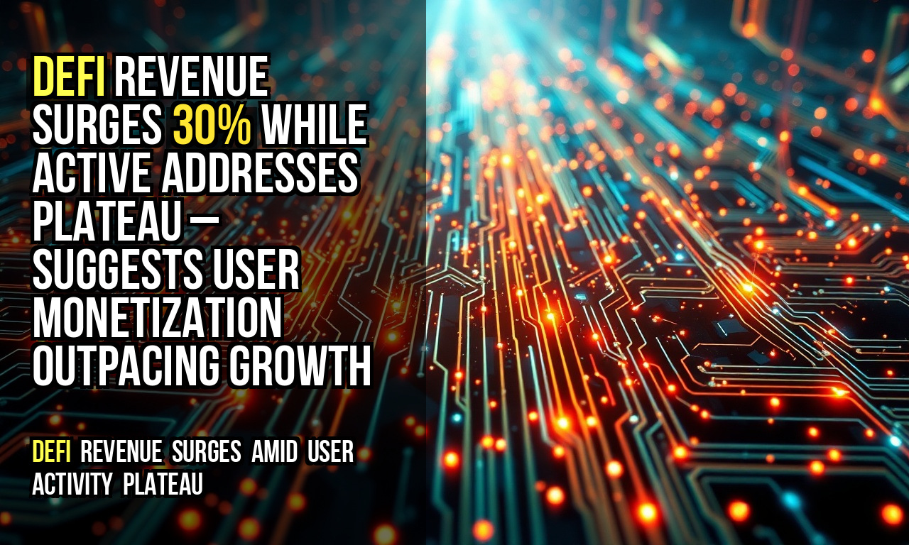 DeFi revenue surges 30% while active addresses plateau – suggests user monetization outpacing growth