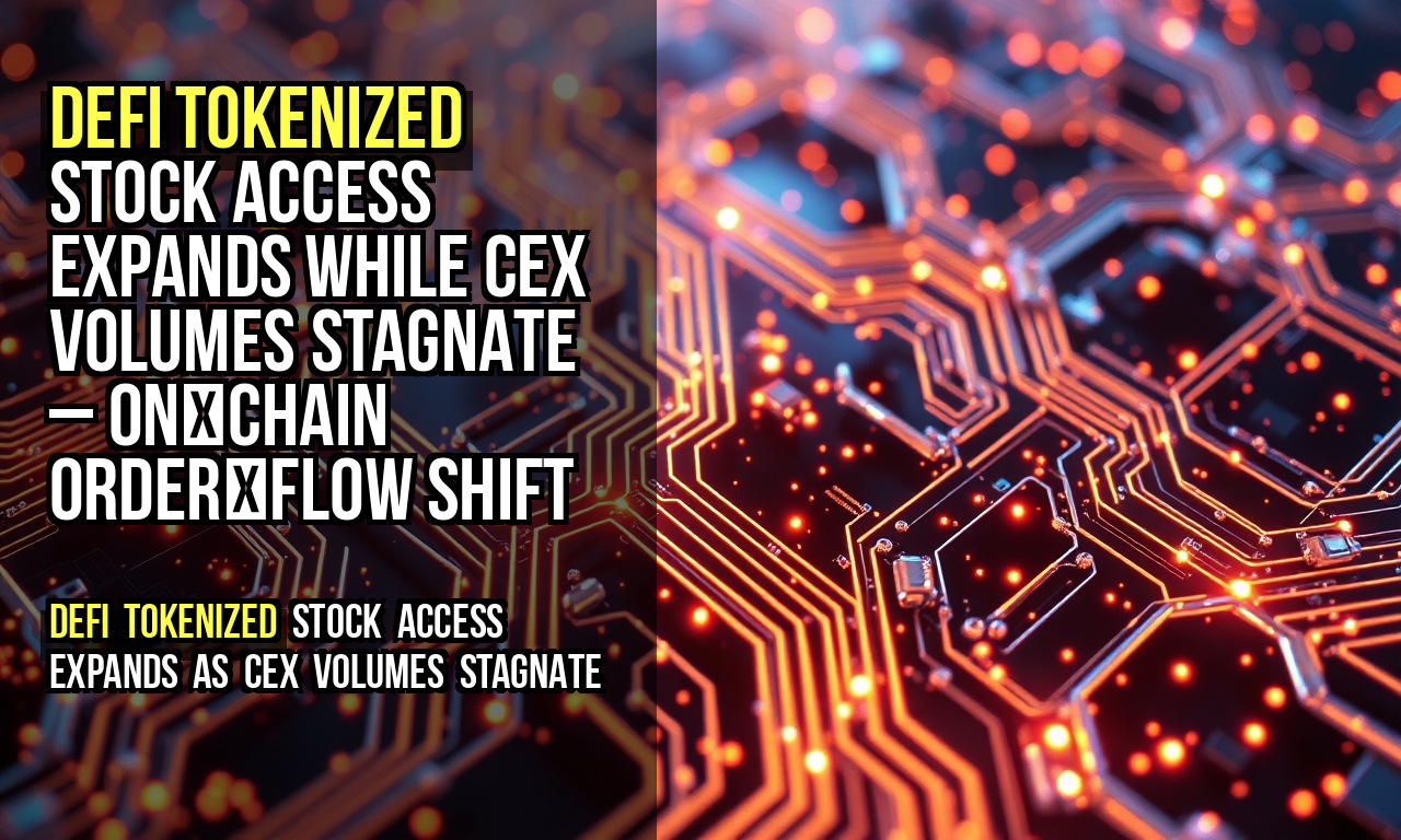 DeFi tokenized stock access expands while CEX volumes stagnate – on‑chain order‑flow shift