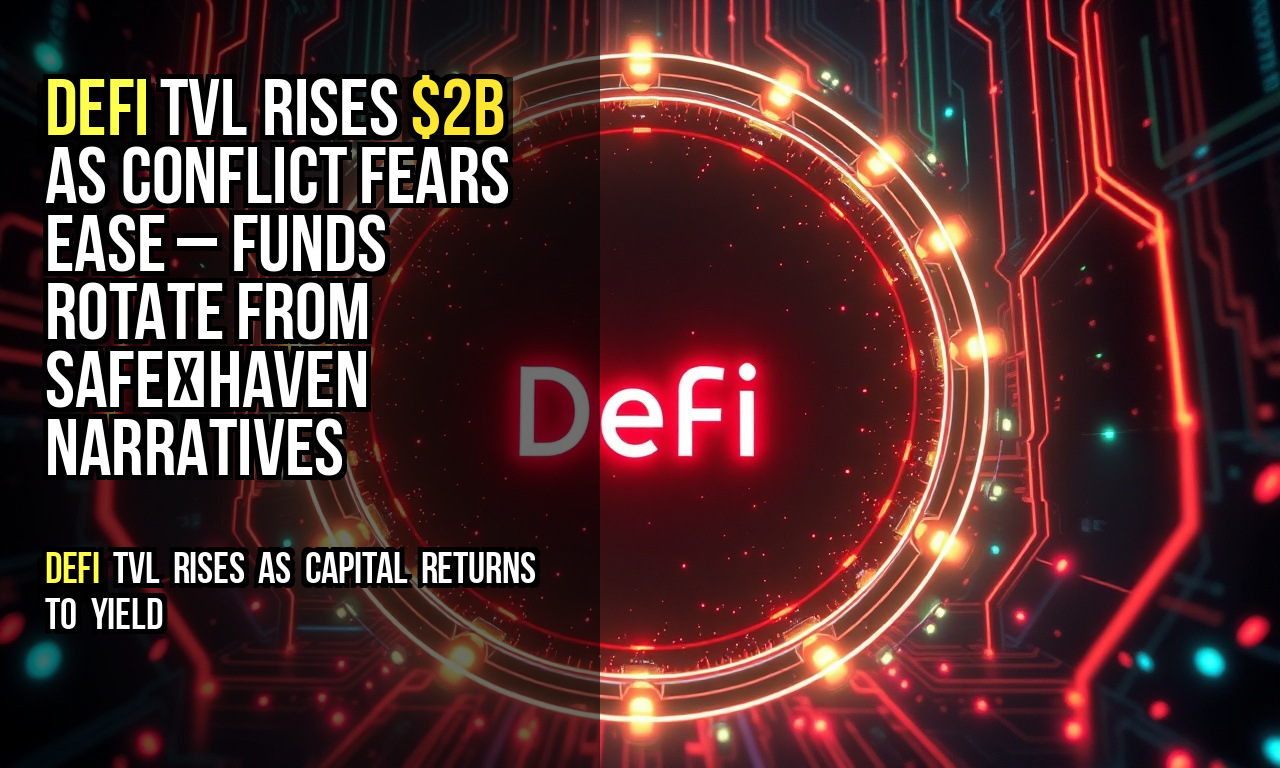 DeFi TVL rises $2B as conflict fears ease – funds rotate from safe‑haven narratives