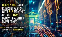 DeFi’s $10B bank run contrasts with $1B monthly retail flows – deposit fragility overlooked