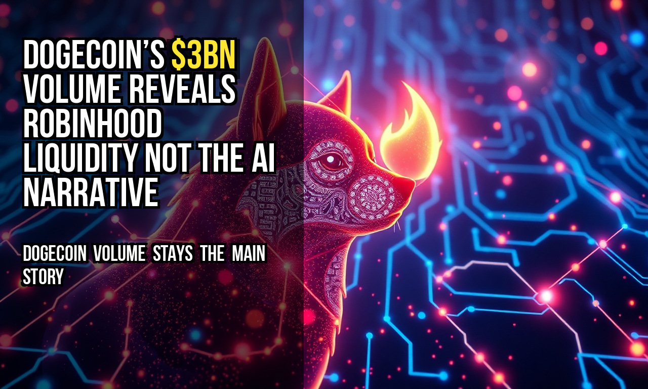 Dogecoin’s $3bn volume reveals Robinhood liquidity not the AI narrative