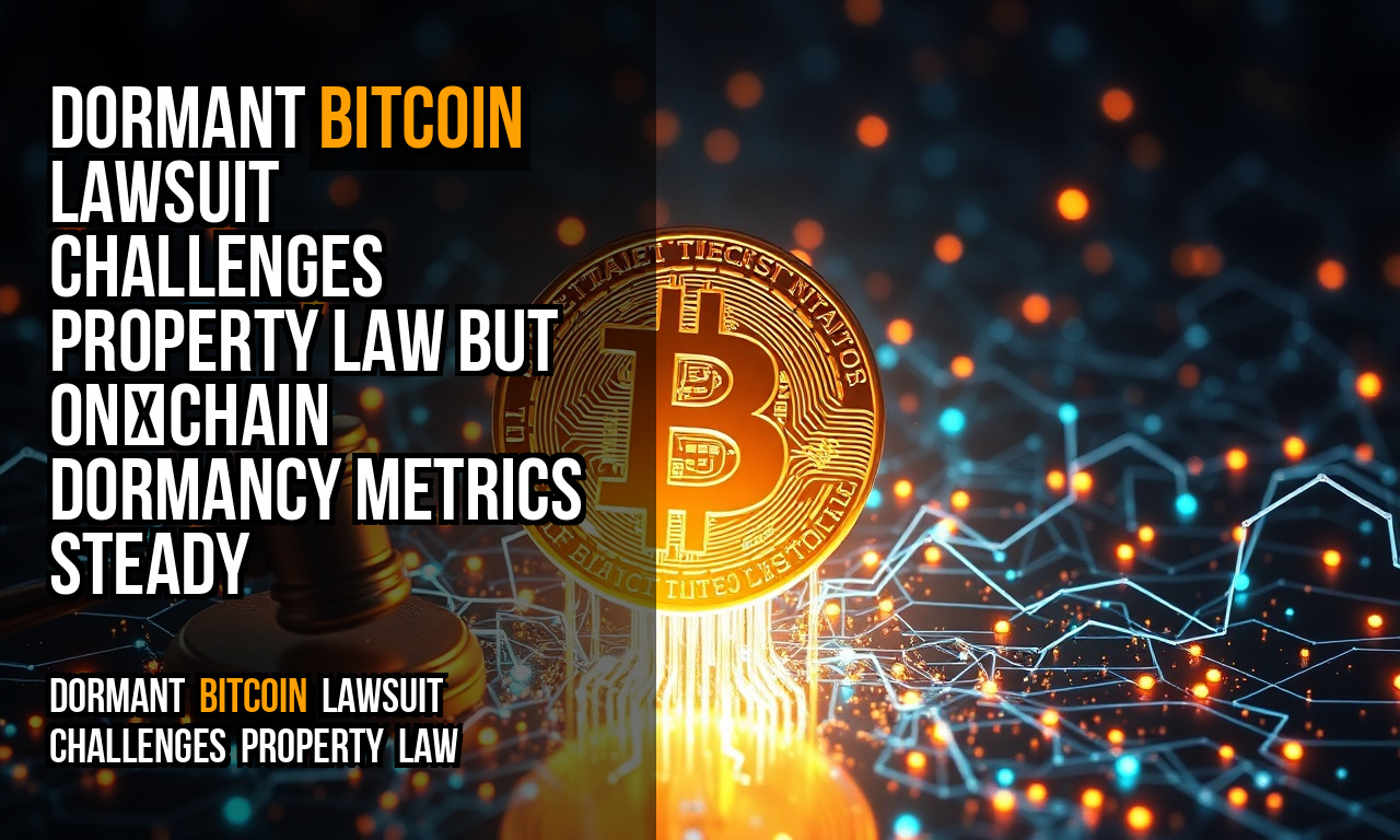 Dormant Bitcoin lawsuit challenges property law but on‑chain dormancy metrics steady