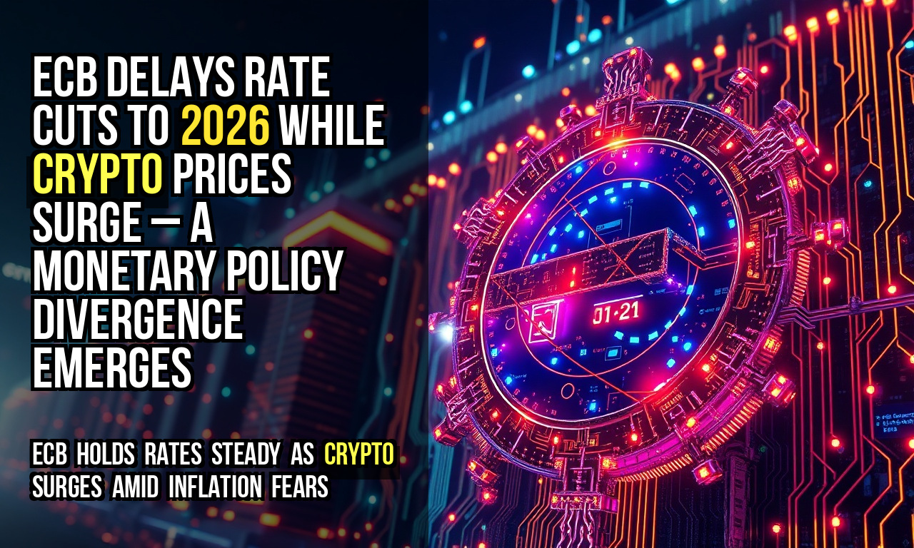 ECB delays rate cuts to 2026 while crypto prices surge – a monetary policy divergence emerges