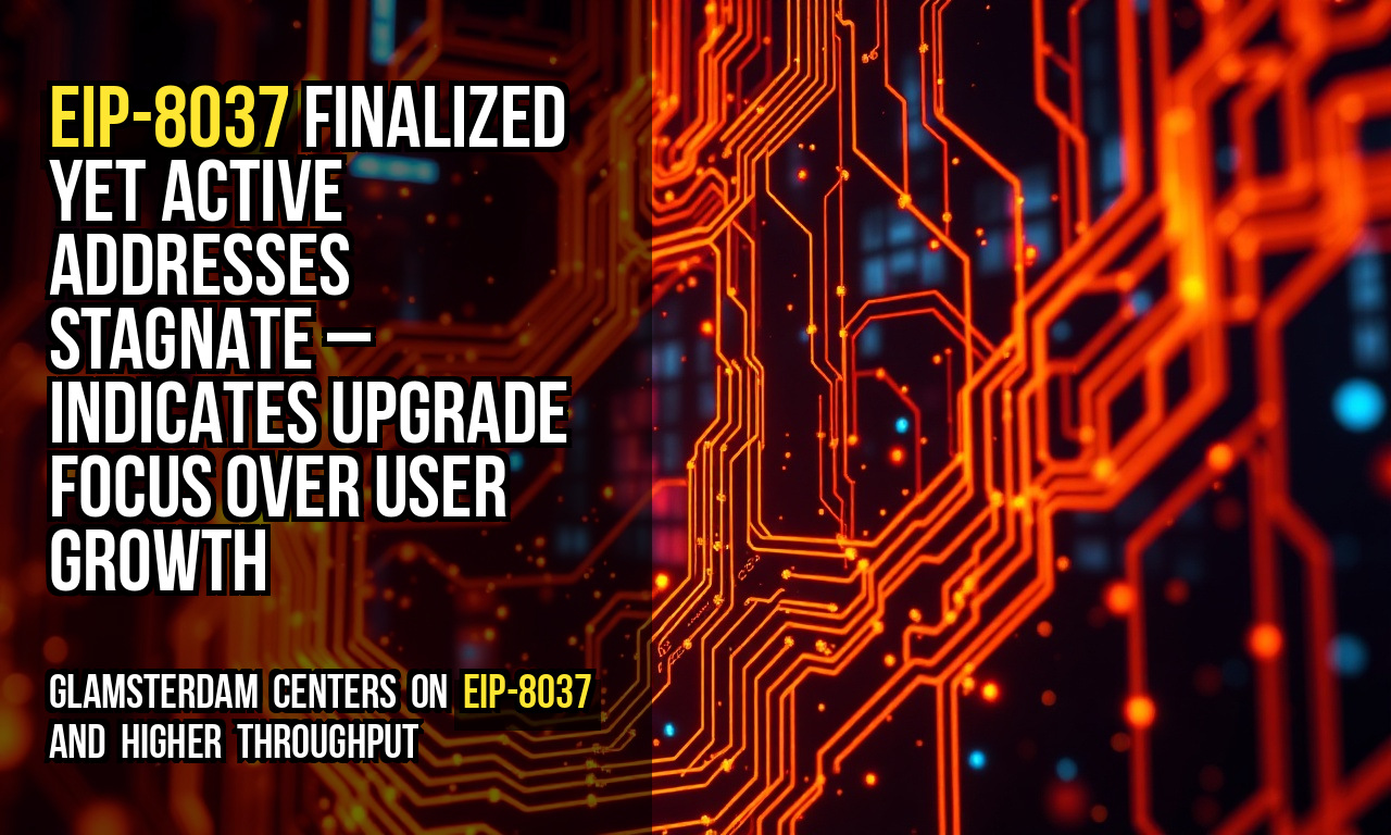 EIP-8037 finalized yet active addresses stagnate – indicates upgrade focus over user growth