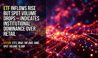 ETF inflows rise but spot volume drops – indicates institutional dominance over retail