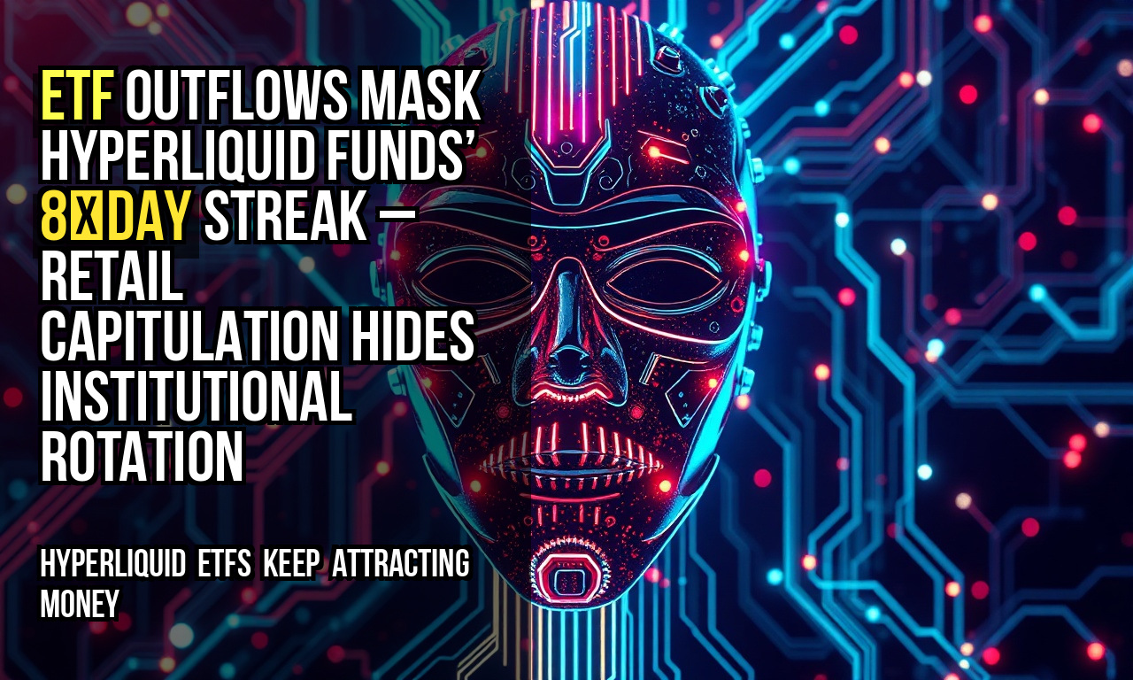 ETF outflows mask hyperliquid funds’ 8‑day streak – retail capitulation hides institutional rotation