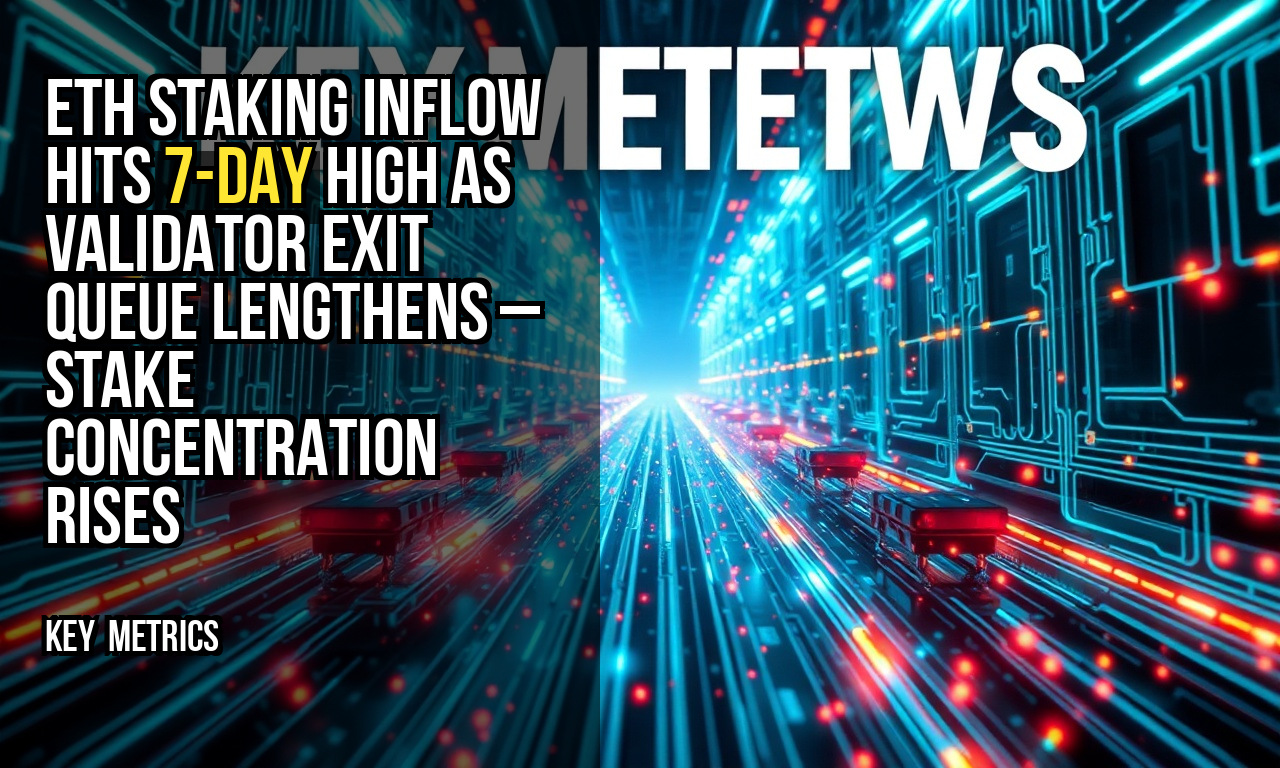 ETH staking inflow hits 7-day high as validator exit queue lengthens – stake concentration rises