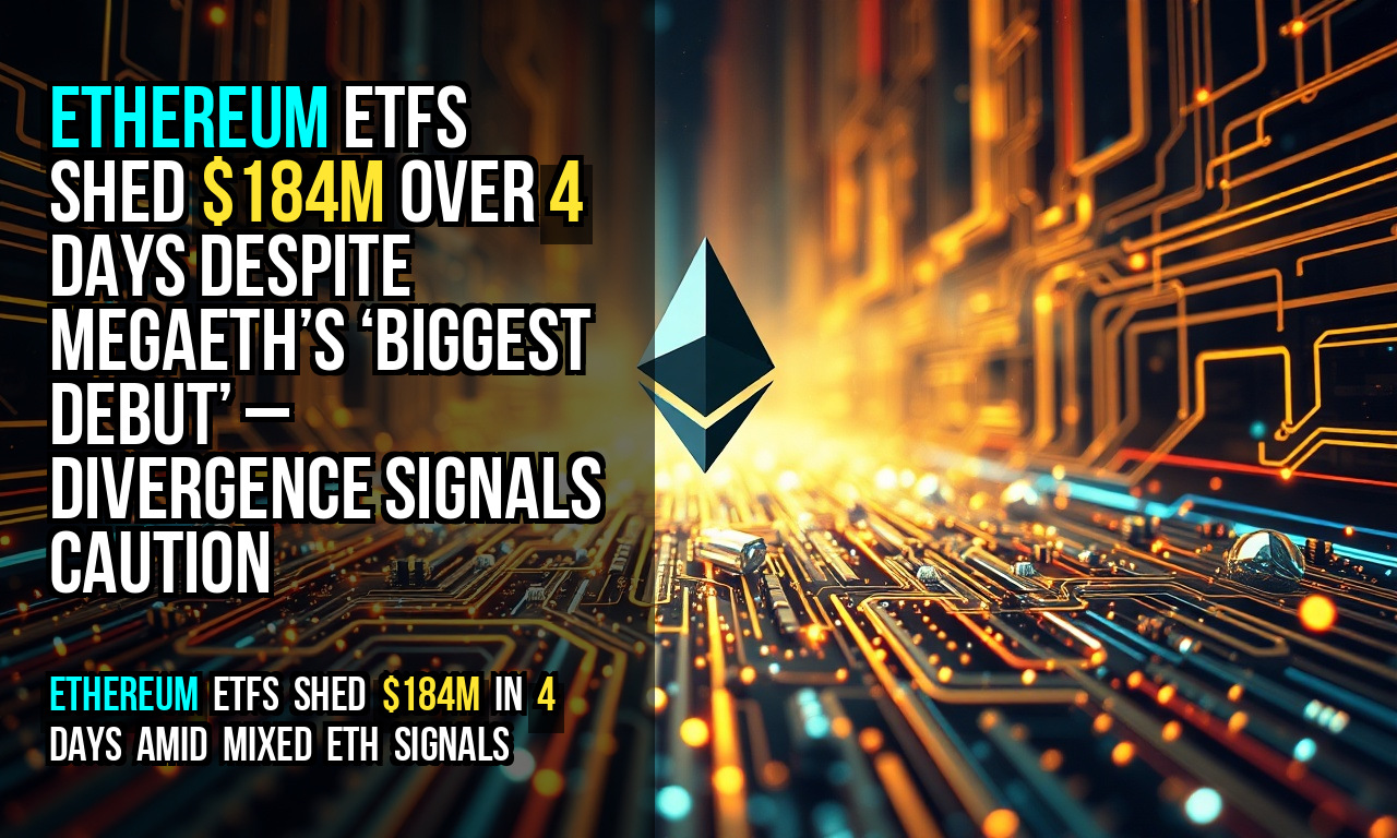 Ethereum ETFs shed $184M over 4 days despite MegaETH’s ‘biggest debut’ – divergence signals caution