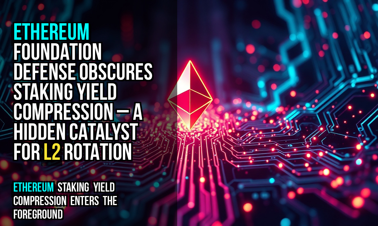 Ethereum Foundation defense obscures staking yield compression – a hidden catalyst for L2 rotation