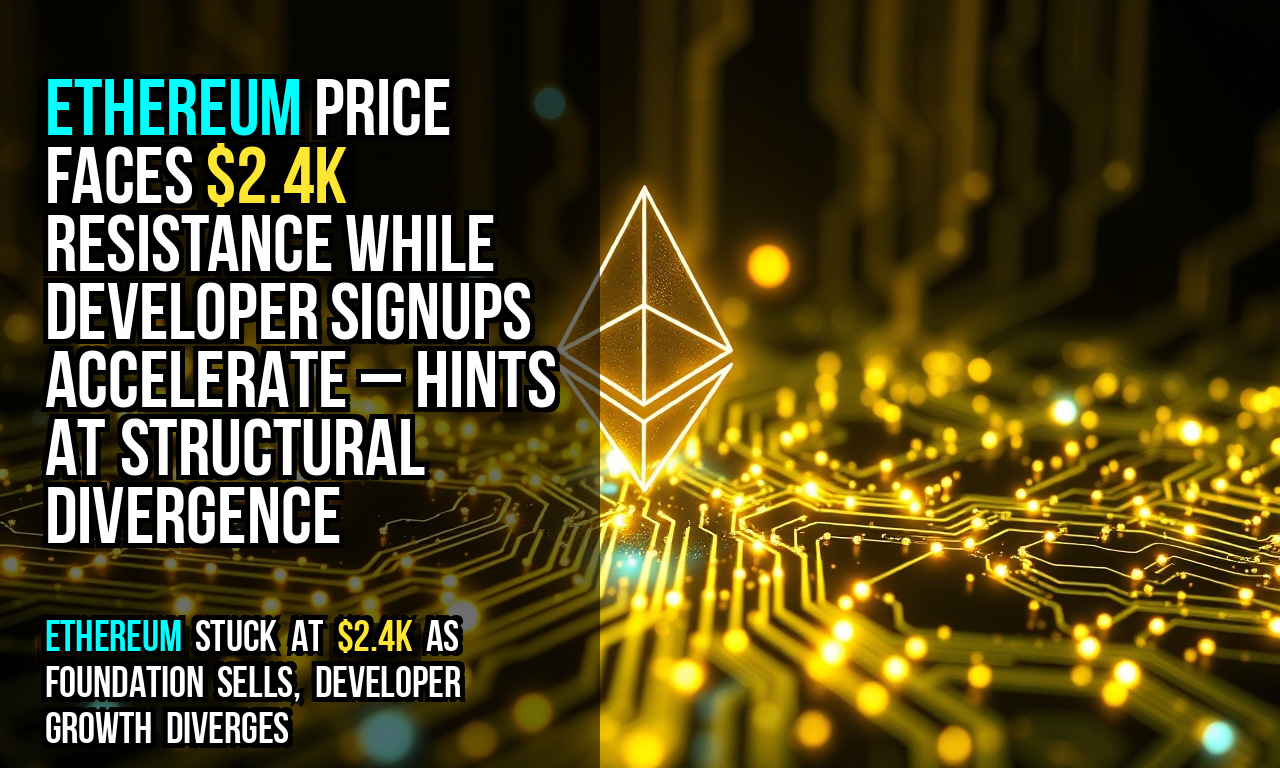Ethereum price faces $2.4K resistance while developer signups accelerate – hints at structural divergence