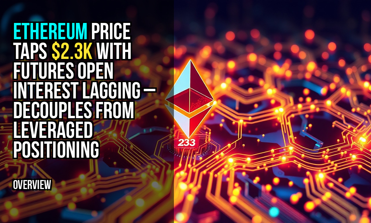 Ethereum price taps $2.3K with futures open interest lagging – decouples from leveraged positioning
