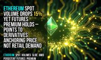 Ethereum spot volume drops 15% yet futures premium holds – points to derivatives anchoring price, not retail demand