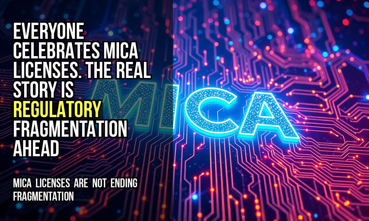 Everyone celebrates MiCA licenses. The real story is regulatory fragmentation ahead