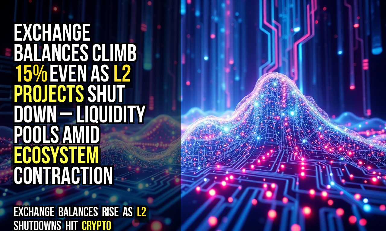 Exchange balances climb 15% even as L2 projects shut down – liquidity pools amid ecosystem contraction