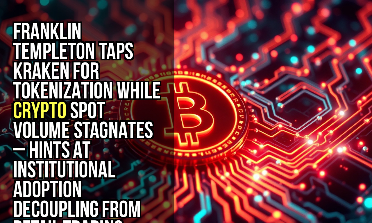 Franklin Templeton taps Kraken for tokenization while crypto spot volume stagnates – hints at institutional adoption decoupling from retail trading