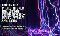 Futures open interest hits new high, but spot volume diverges – implies leveraged speculation