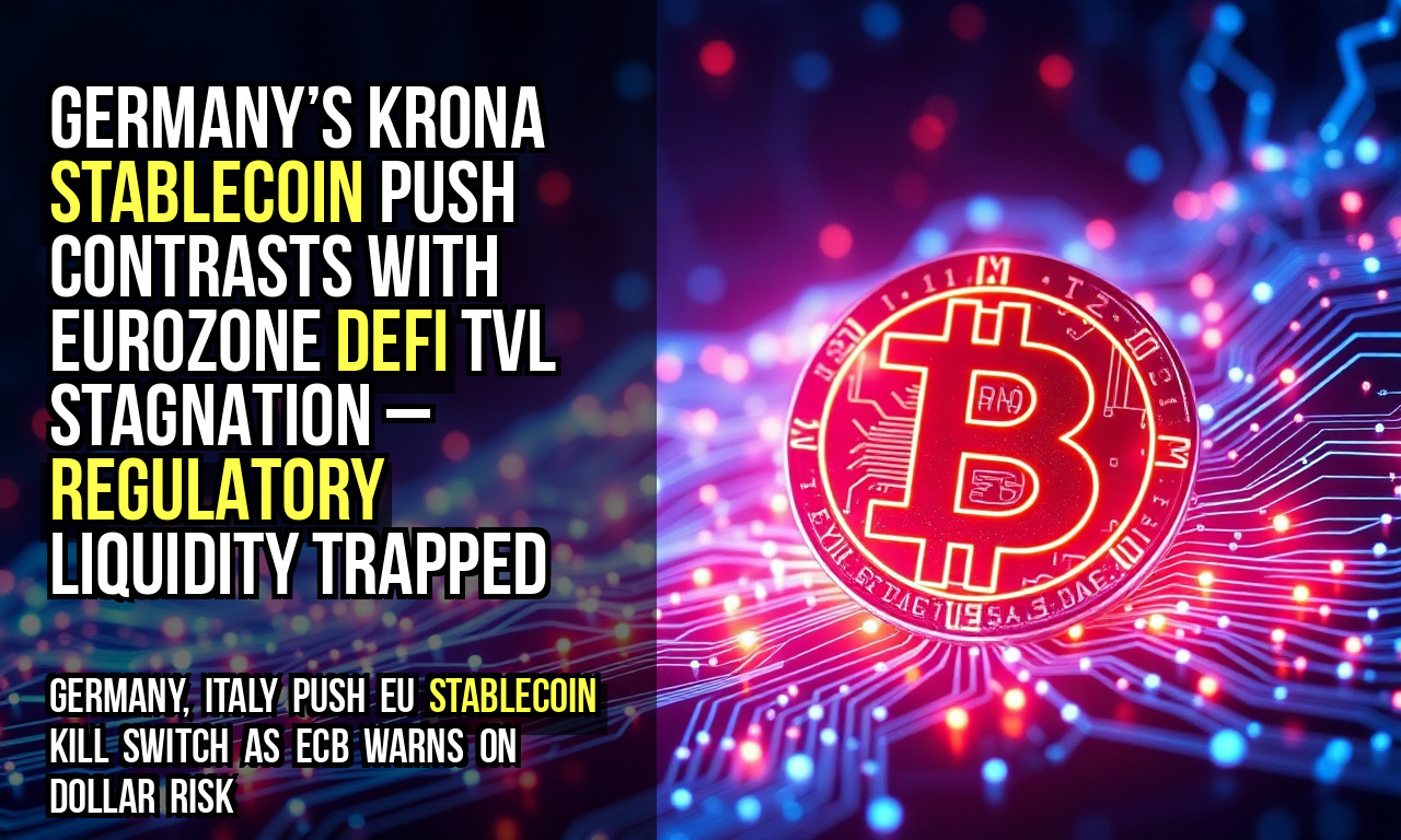 Germany’s krona stablecoin push contrasts with eurozone DeFi TVL stagnation – regulatory liquidity trapped