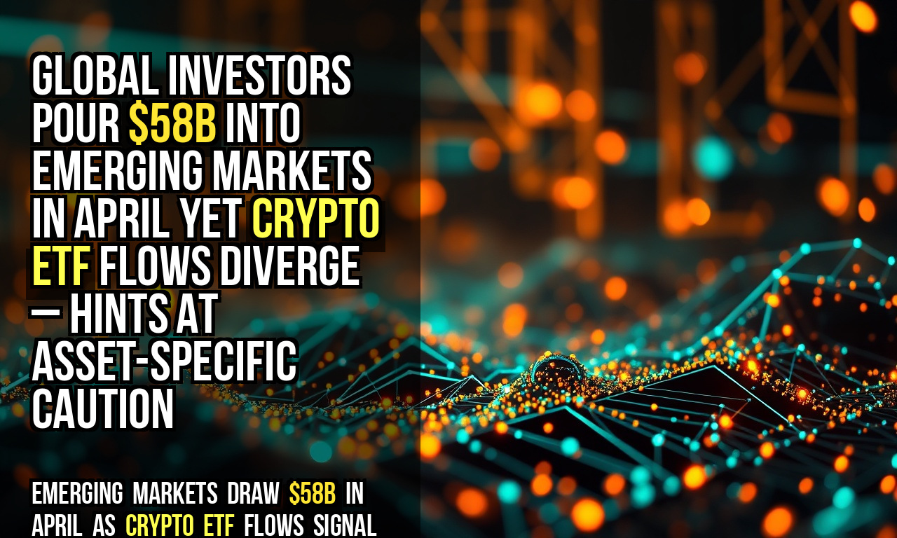 Global investors pour $58B into emerging markets in April yet crypto ETF flows diverge – hints at asset-specific caution