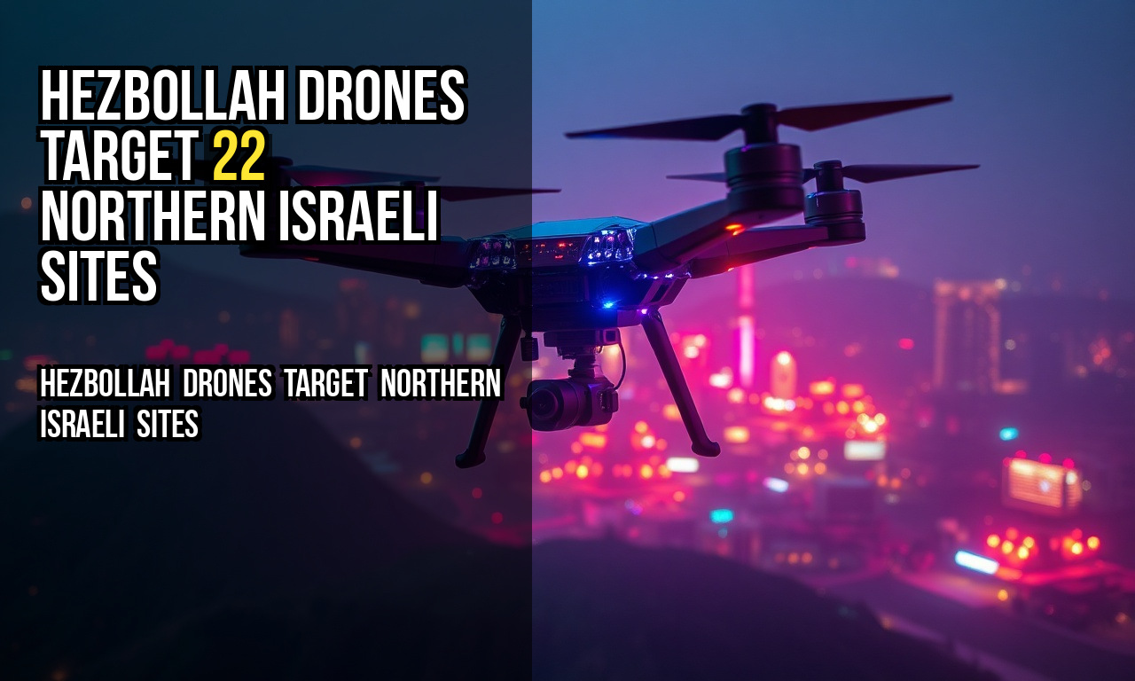Hezbollah drones target 22 northern Israeli sites