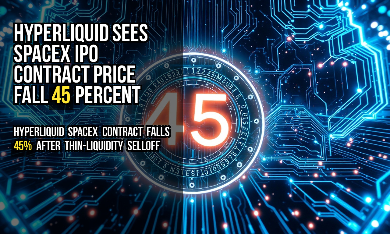 Hyperliquid sees SpaceX IPO contract price fall 45 percent