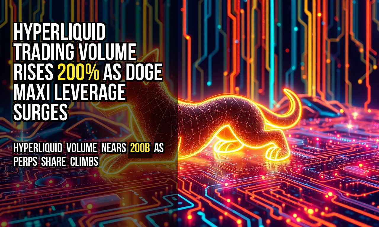 Hyperliquid trading volume rises 200% as Doge maxi leverage surges