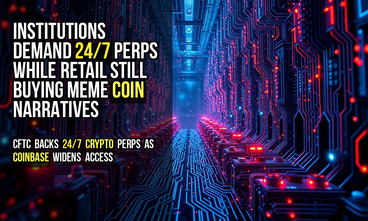 Institutions demand 24/7 perps while retail still buying meme coin narratives