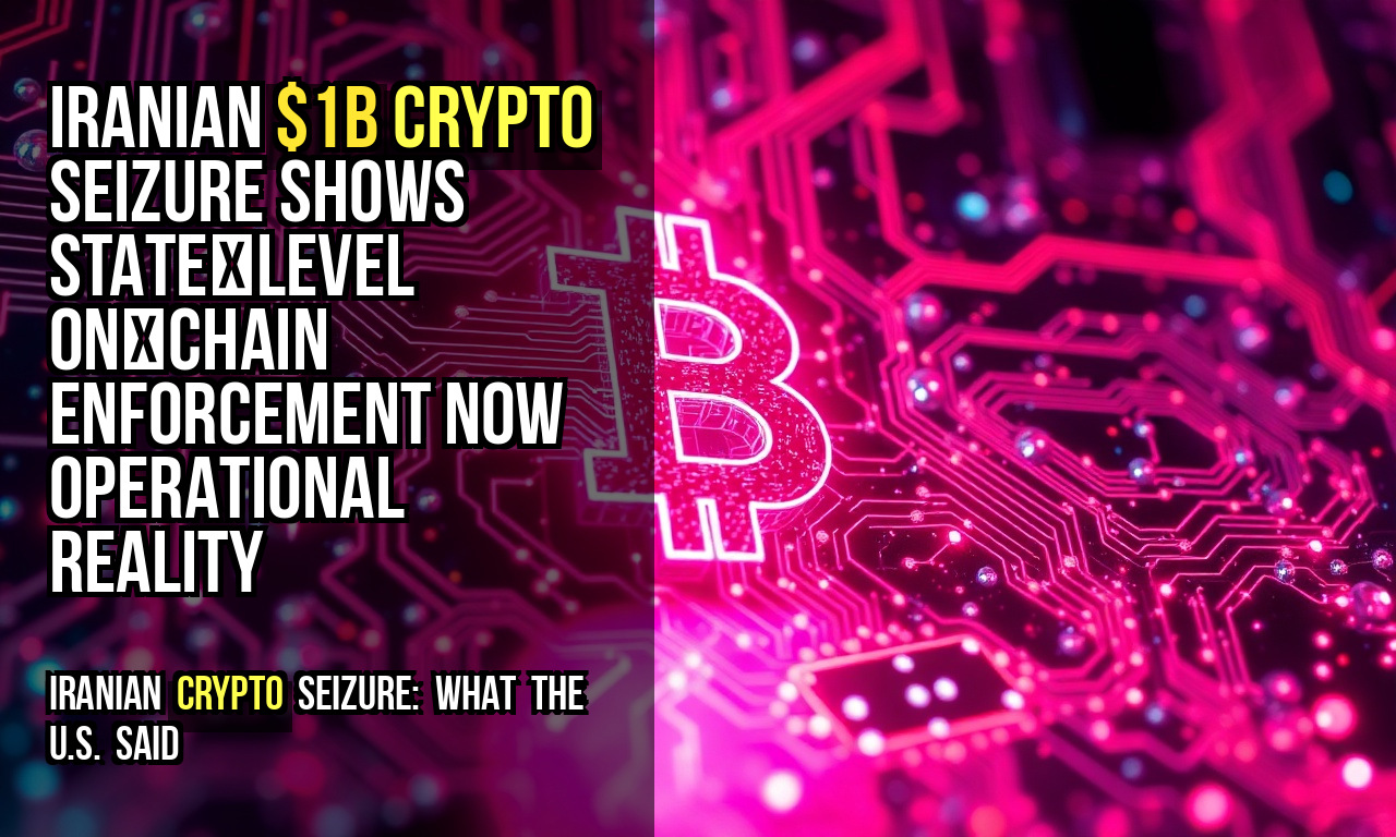 Iranian $1B crypto seizure shows state‑level on‑chain enforcement now operational reality