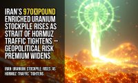 Iran’s 970‑pound enriched uranium stockpile rises as Strait of Hormuz traffic tightens – geopolitical risk premium widens