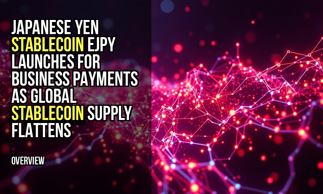 Japanese Yen stablecoin EJPY launches for business payments as global stablecoin supply flattens