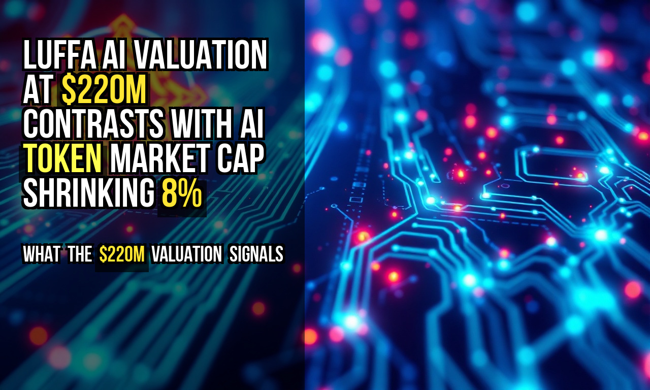 Luffa AI valuation at $220M contrasts with AI token market cap shrinking 8%