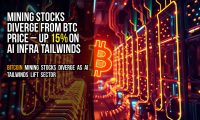 Mining stocks diverge from BTC price – up 15% on AI infra tailwinds