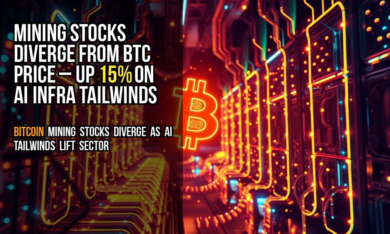 Mining stocks diverge from BTC price – up 15% on AI infra tailwinds