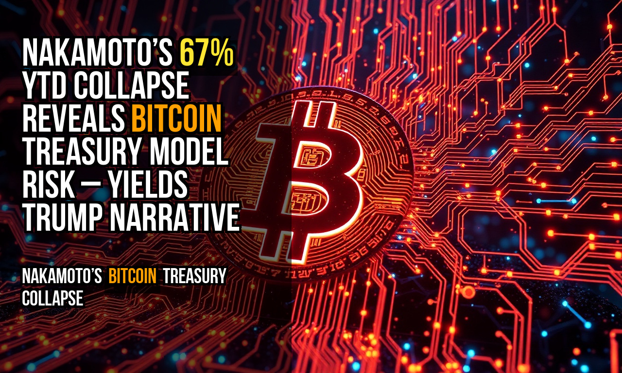 Nakamoto’s 67% YTD collapse reveals Bitcoin treasury model risk – yields trump narrative