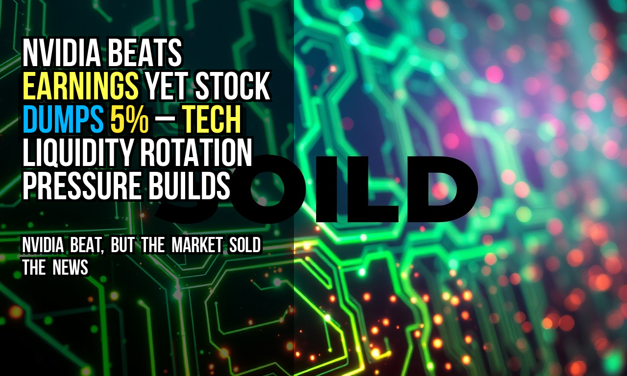 Nvidia beats earnings yet stock dumps 5% – tech liquidity rotation pressure builds