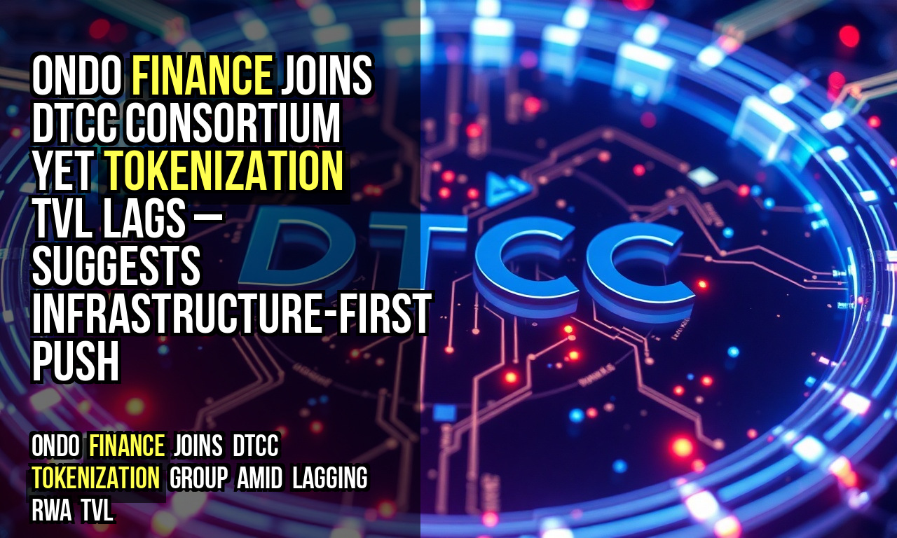 ONDO Finance joins DTCC consortium yet tokenization TVL lags – suggests infrastructure-first push
