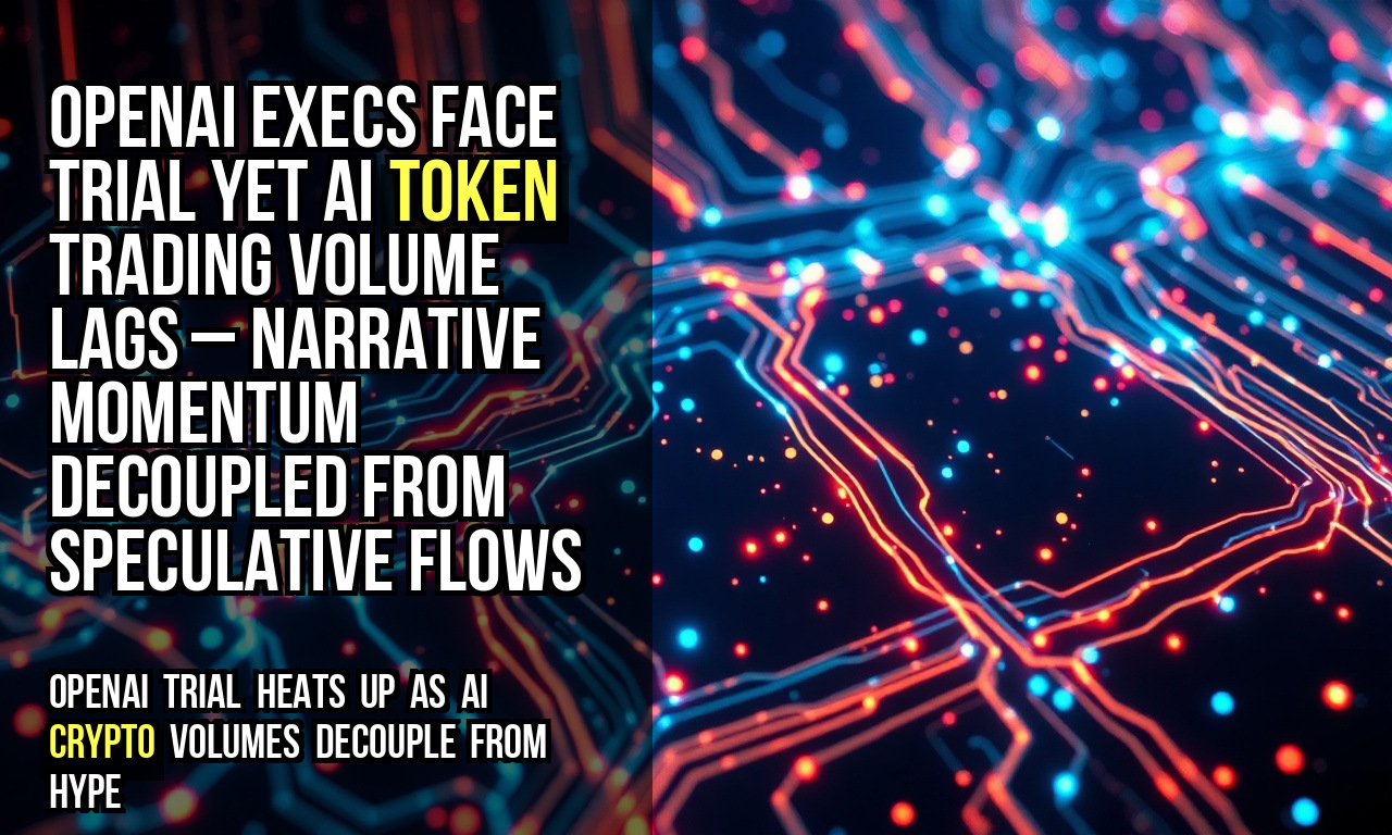OpenAI execs face trial yet AI token trading volume lags – narrative momentum decoupled from speculative flows