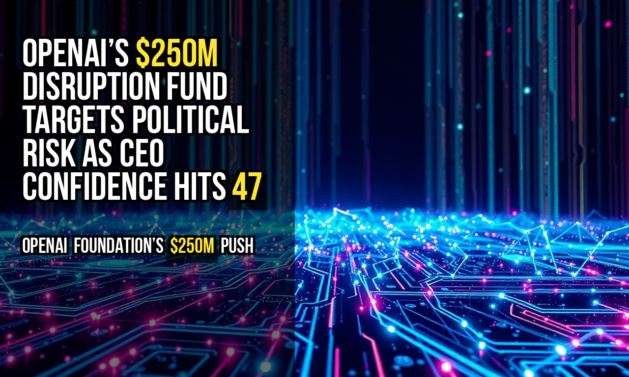 OpenAI’s $250M disruption fund targets political risk as CEO confidence hits 47