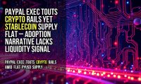 PayPal exec touts crypto rails yet stablecoin supply flat – adoption narrative lacks liquidity signal