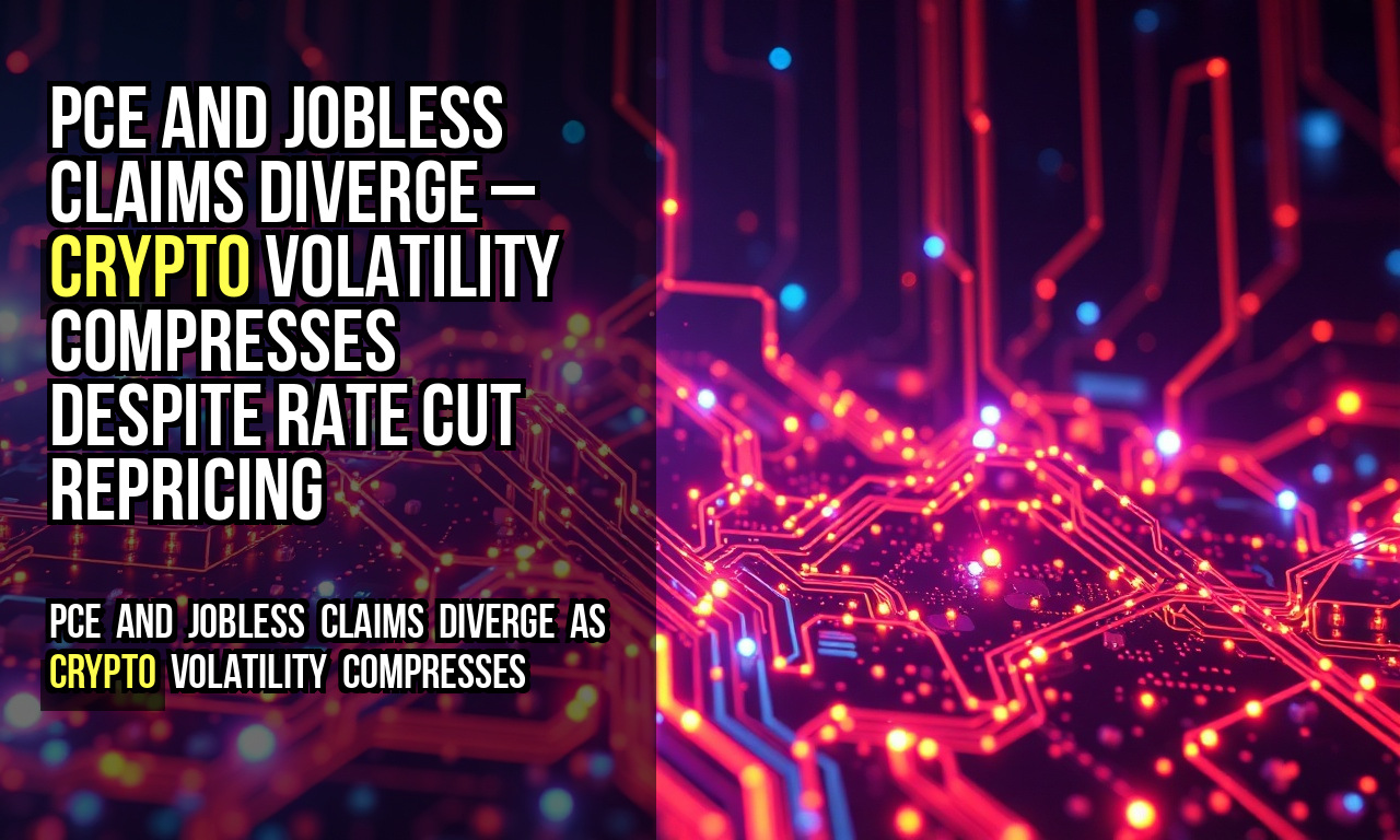 PCE and jobless claims diverge – crypto volatility compresses despite rate cut repricing