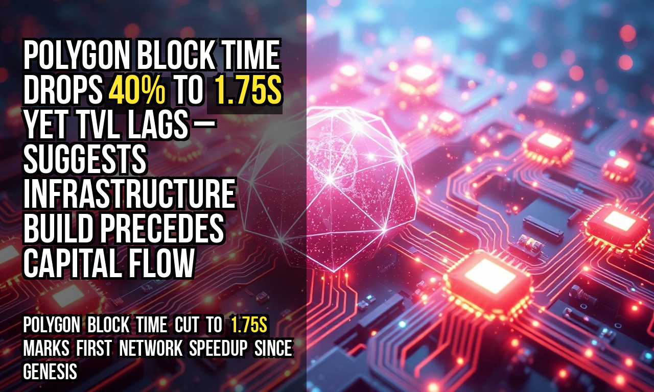 Polygon block time drops 40% to 1.75s yet TVL lags – suggests infrastructure build precedes capital flow