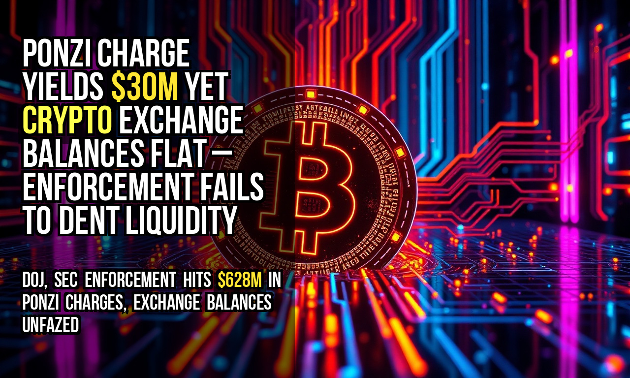 Ponzi charge yields $30M yet crypto exchange balances flat – enforcement fails to dent liquidity
