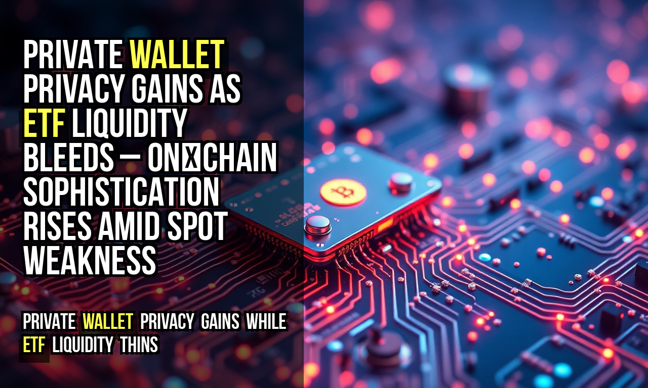 Private wallet privacy gains as ETF liquidity bleeds – on‑chain sophistication rises amid spot weakness