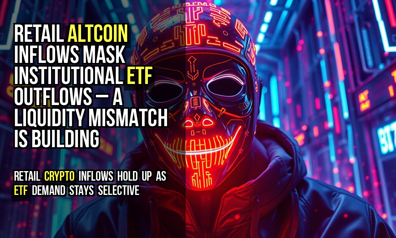 Retail altcoin inflows mask institutional ETF outflows – a liquidity mismatch is building