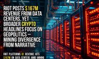 Riot posts $167M revenue from data centers, yet broader crypto headlines focus on geopolitics – mining divergence from narrative