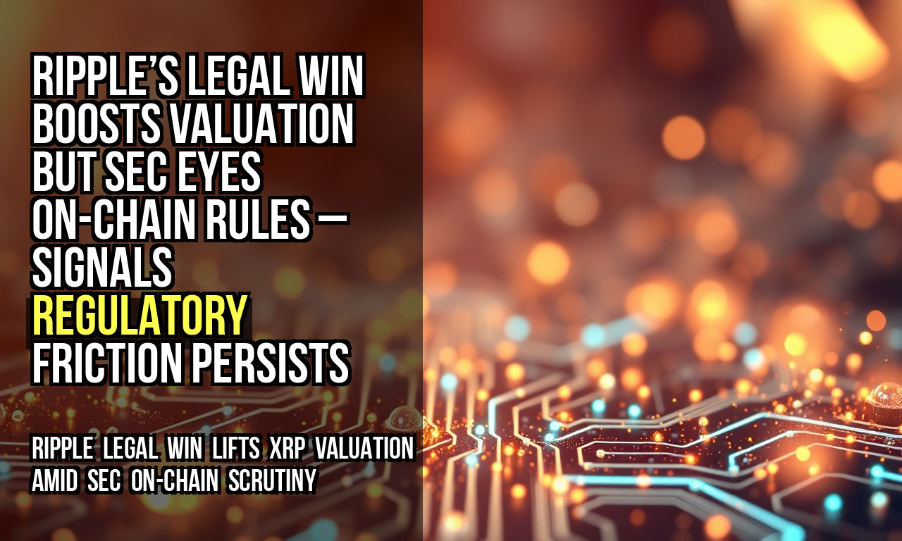 Ripple’s legal win boosts valuation but SEC eyes on-chain rules – signals regulatory friction persists