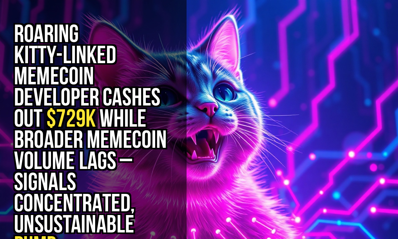 Roaring Kitty-linked memecoin developer cashes out $729K while broader memecoin volume lags – signals concentrated, unsustainable pump